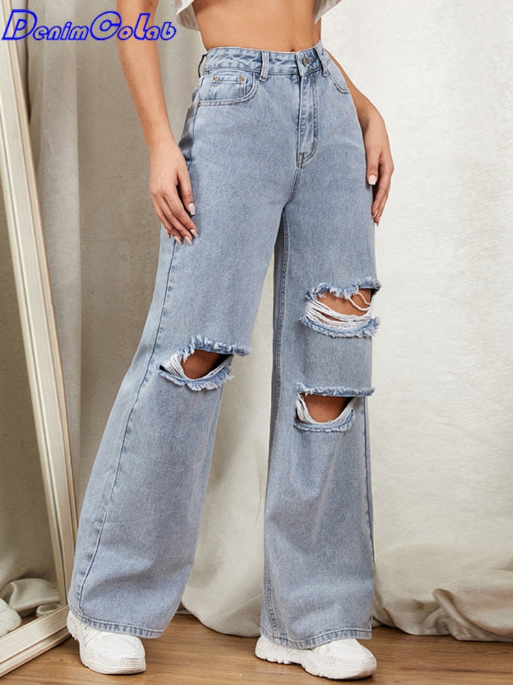 Wide Leg Loose Boyfriend Jeans