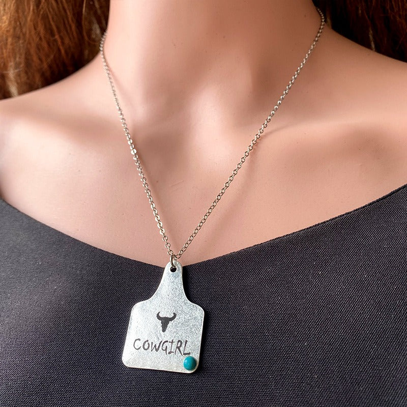 Cow Tag Necklace