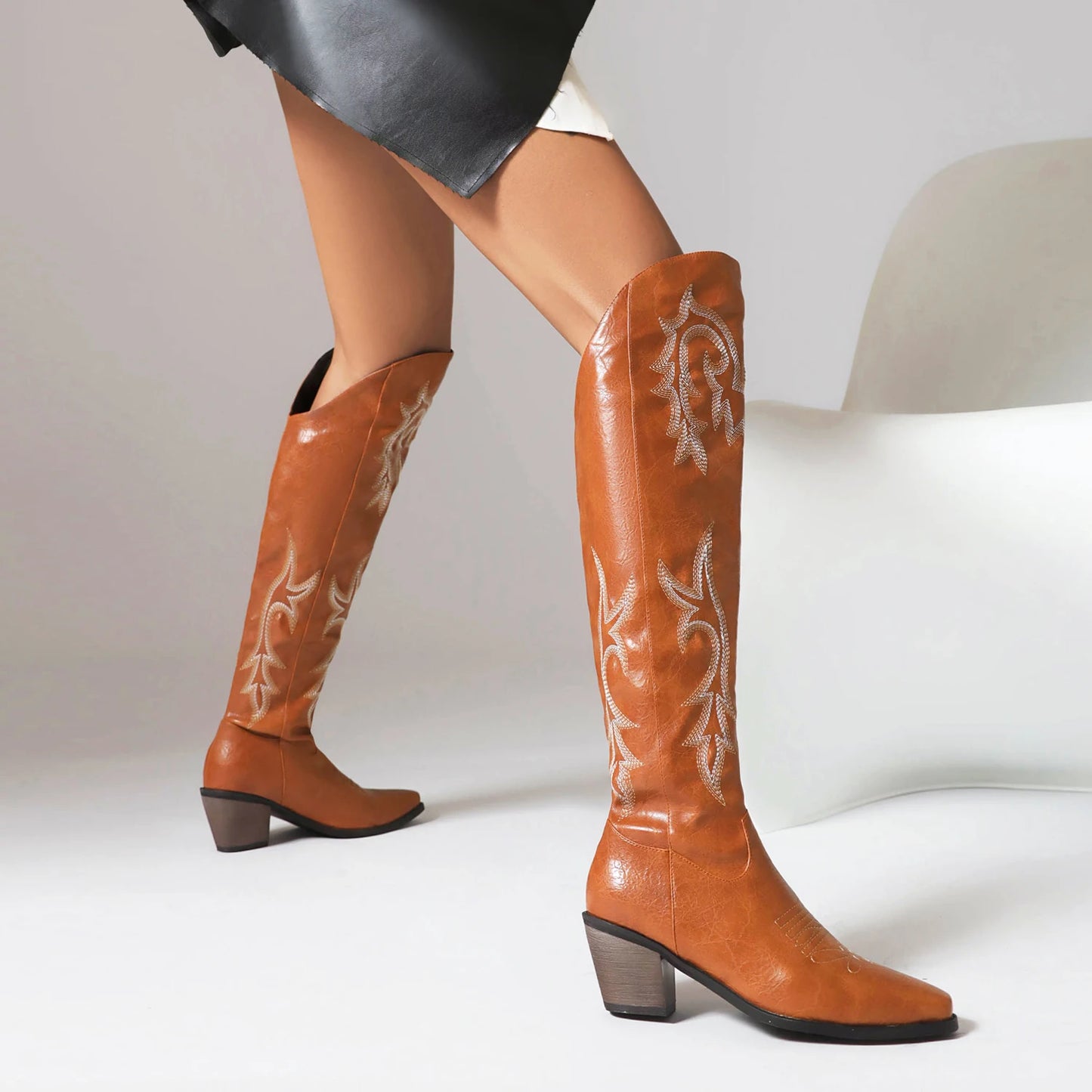 Women’s Black Western Over the Knee Boots