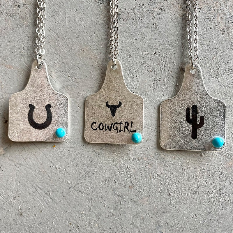 Cow Tag Necklace