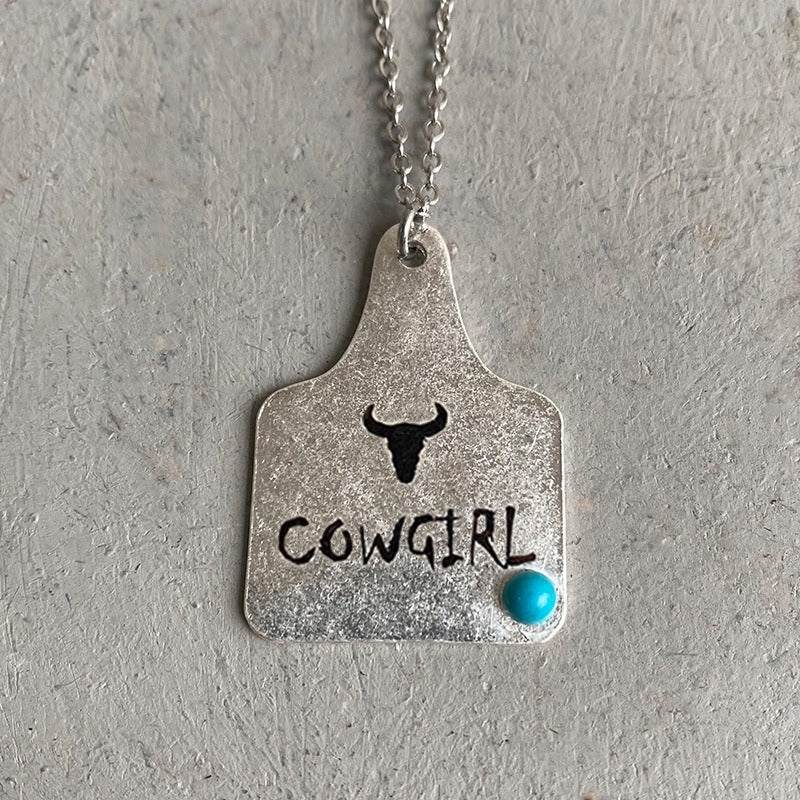 Cow Tag Necklace