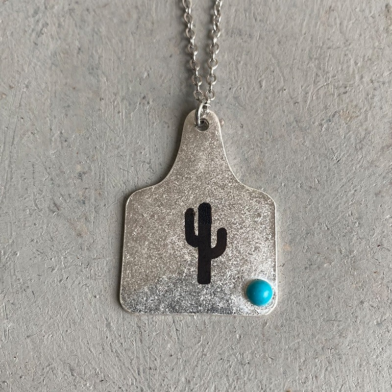 Cow Tag Necklace